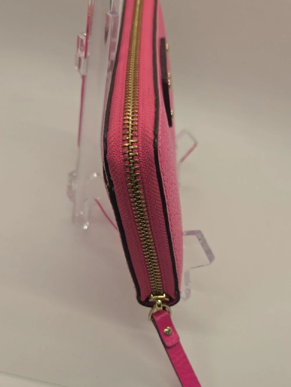 kate spade Hot Pink Zip-Around Continental Leather Wallet